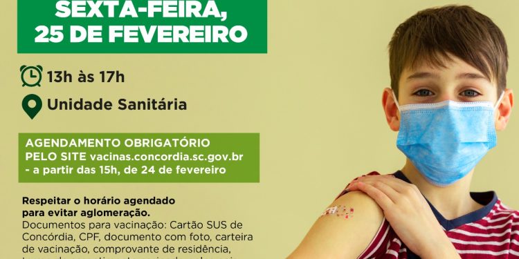 Segunda dose para crianças nesta sexta-feira (25)