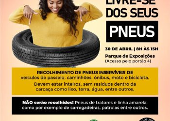 Recolhimento de pneus acontece no próximo dia 30