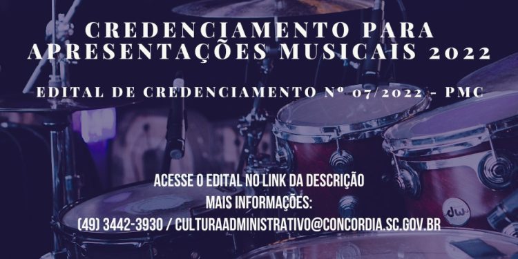 Aberto Credenciamento para apresentações musicais em 2022