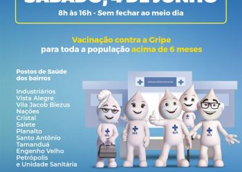 Vacinação contra a Gripe para público geral neste sábado