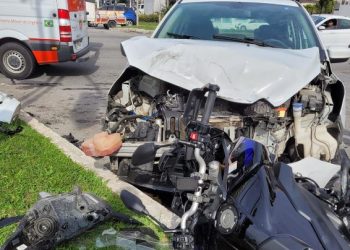 Acidentes na Beira-Mar Norte e no Ingleses deixam motociclistas  feridos nesta sexta (15)