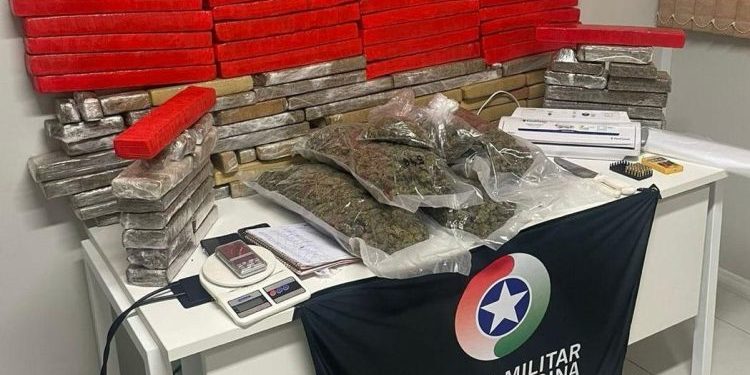 PM prende casal com 86 quilos de maconha em Florianópolis