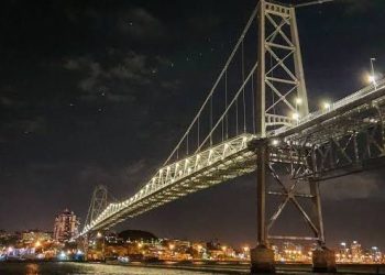 Iluminação cênica da Ponte Hercílio Luz será testada nos próximos dias