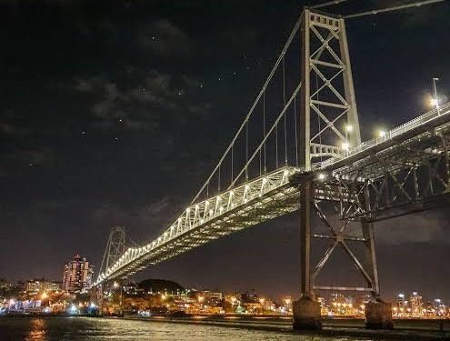 Iluminação cênica da Ponte Hercílio Luz será testada nos próximos dias