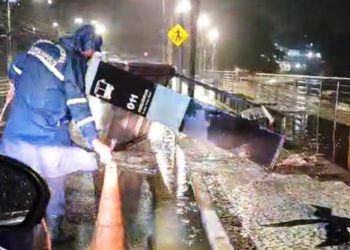 Temporal surpeende meteorologia e também atinge região de Florianópolis