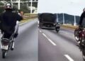 Piloto empina moto e faz manobras arriscadas em plena Ponte Pedro Ivo