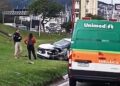 Colisão frontal na entrada da Ilha prejudica fluxo do trânsito em Florianópolis